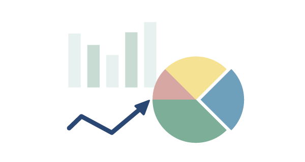 Colorful pie charts and growth graphs illustrating actionable analytics for monitoring display status and making data-driven business decisions.