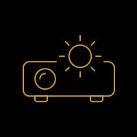 High-Brightness Projector for Halloween House Mapping