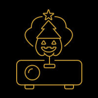 Projector with Simulation Mode for Holiday House Mapping