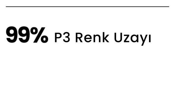 99% P3 Renk Uzayı