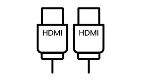 Dual HDMI offers flexible connectivity between devices.