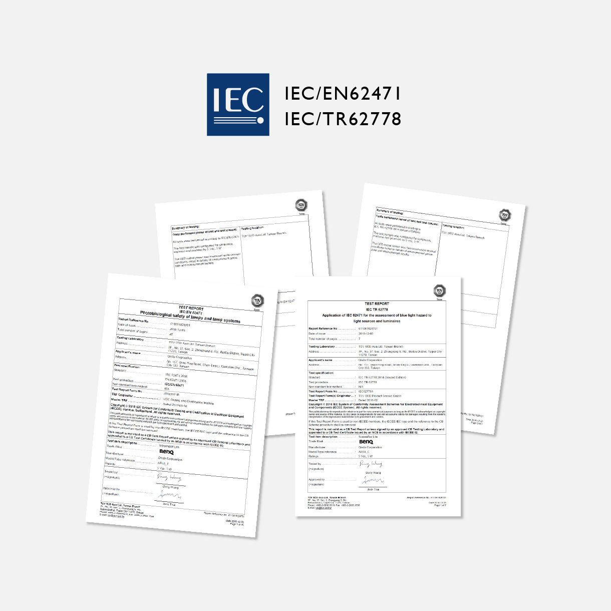 EU Dual Certification for no Blue Light Hazard​