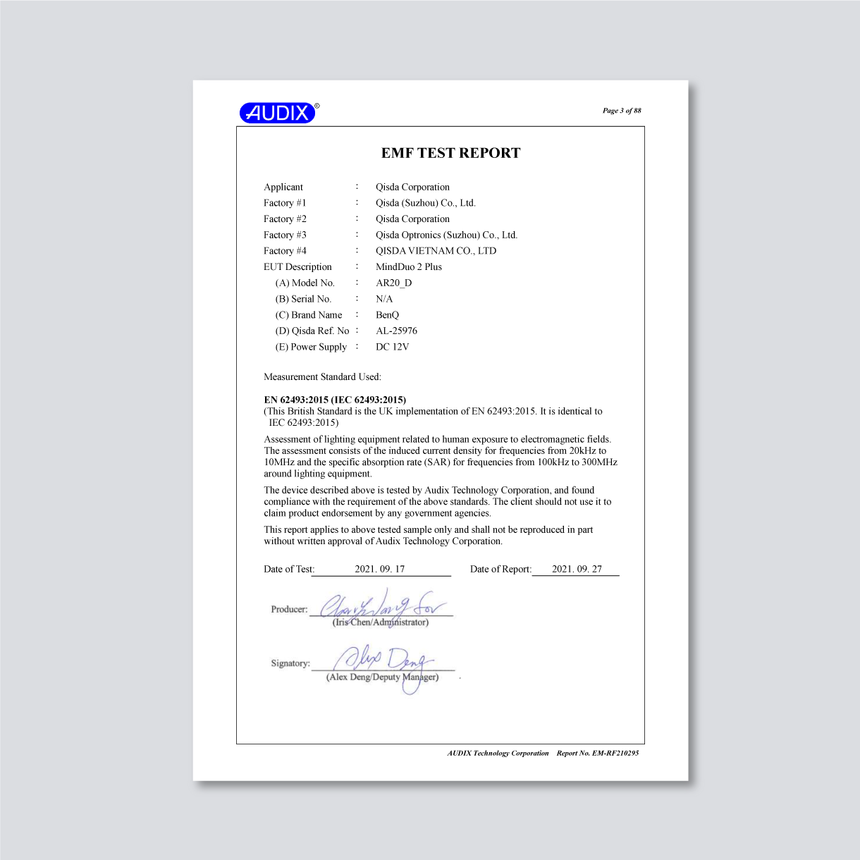 Obtained IEEE PAR 1789 approval, providing flicker-free light.
