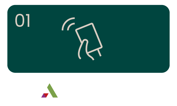 NFC-enabled password-free SSO login via AMS on a BenQ interactive display to access latest private cloud blueprints without version delays.
