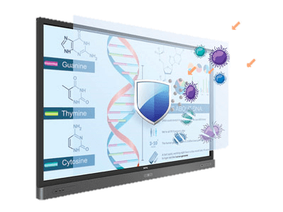 Anti-microbial screen glass has become an effective way to limit the transmission of germs in classroom interactive displays