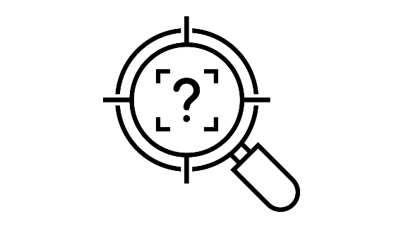 Icon representing the observe and define stage of ergonomic research.