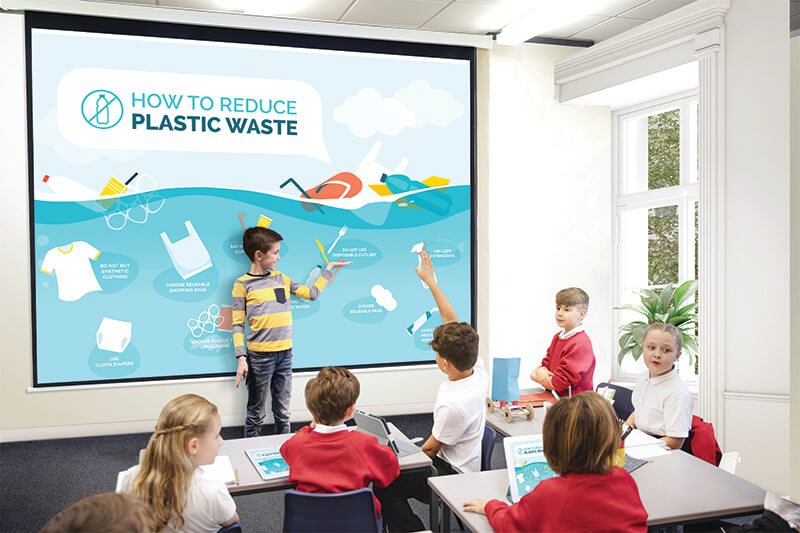 Smart Projector in the classroom enable wireless presentation from your mobile device