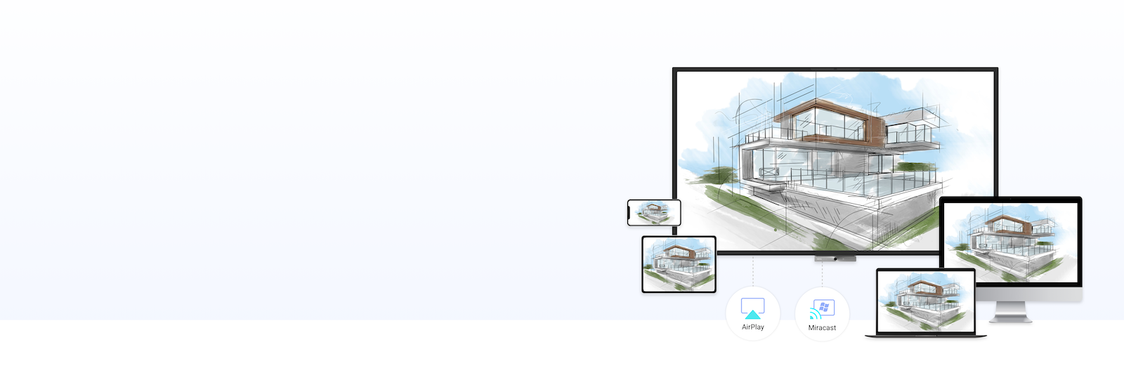 Instashare 2, Share without restrictions, iOS, Android, AirPlay, Miracast, Screen Sharing, Device