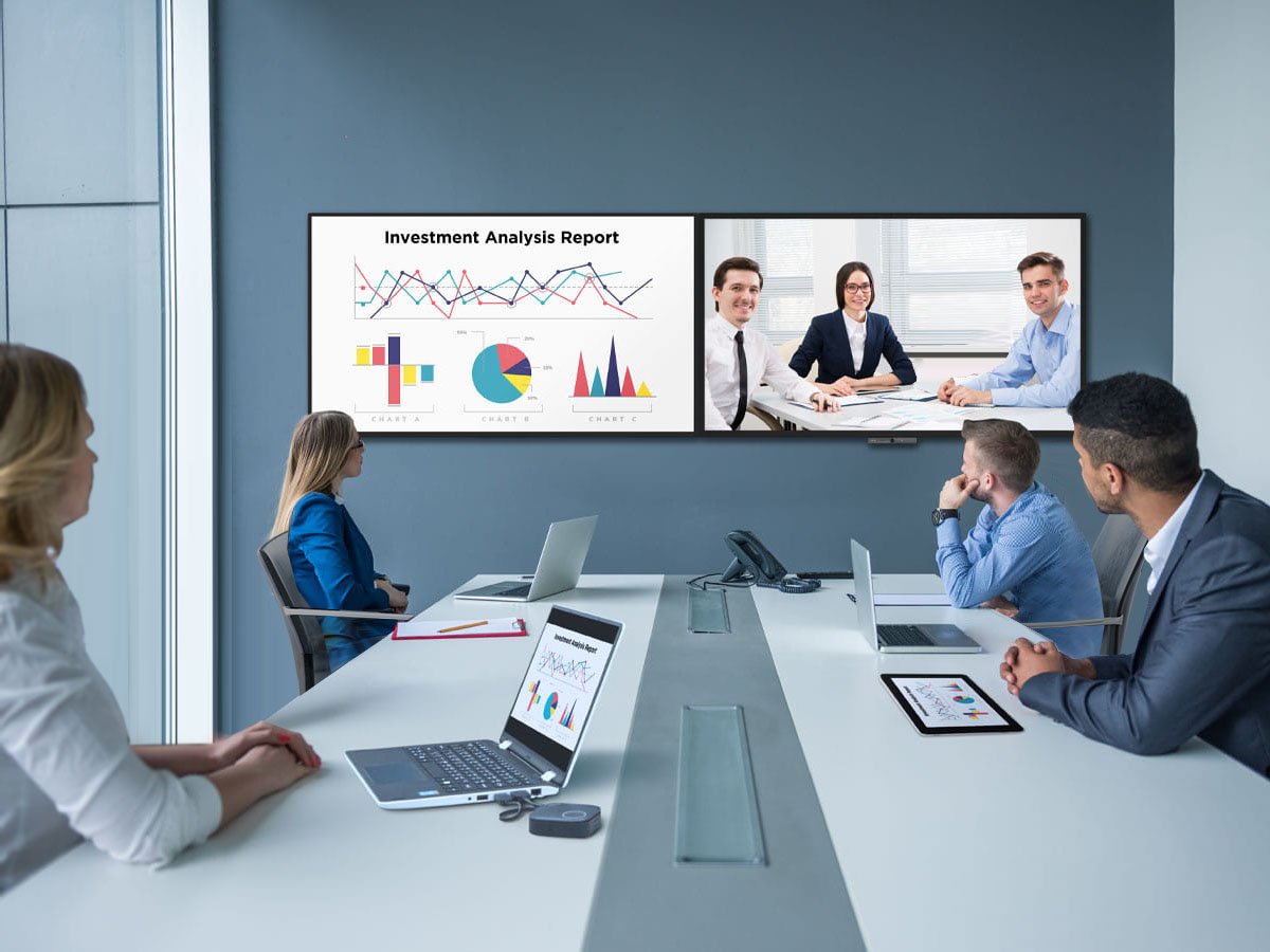 BenQ corporate display solutions accomplish more with easy video conferencing.