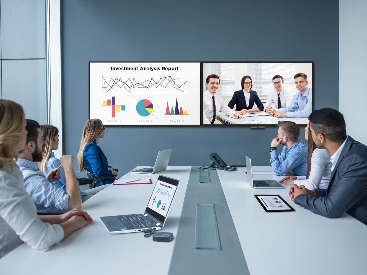 BenQ corporate display solutions accomplish more with easy video conferencing.