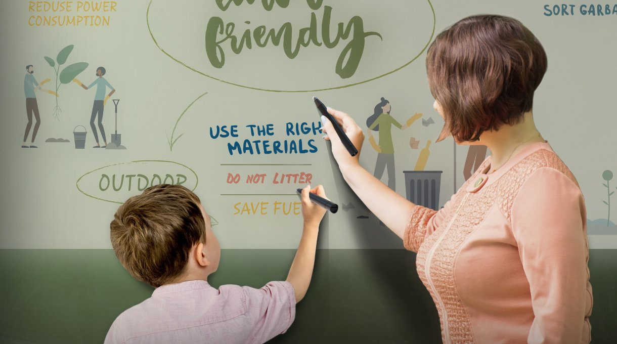 BenQ Interactive Classroom Projectors offer a big screen in a short distance for students and teachers to engage and collaborate freely in front of the board