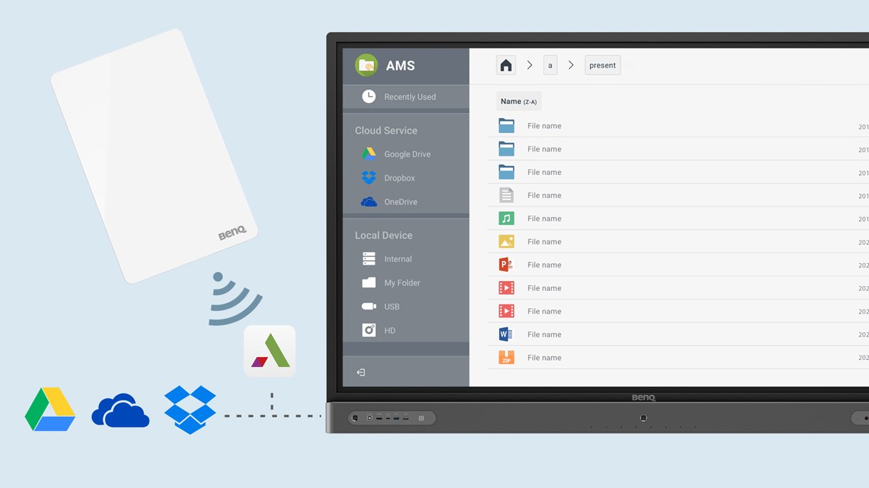 NFC card securely logging into Google Drive, Dropbox, and Microsoft OneDrive