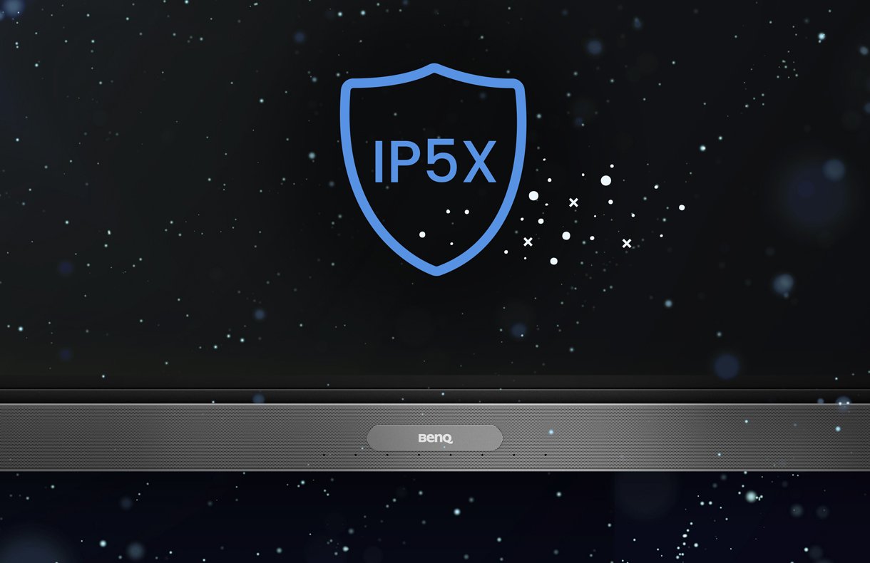 Grado di protezione IP5X, per proteggere il display BenQ Board RP03 dalla polvere
