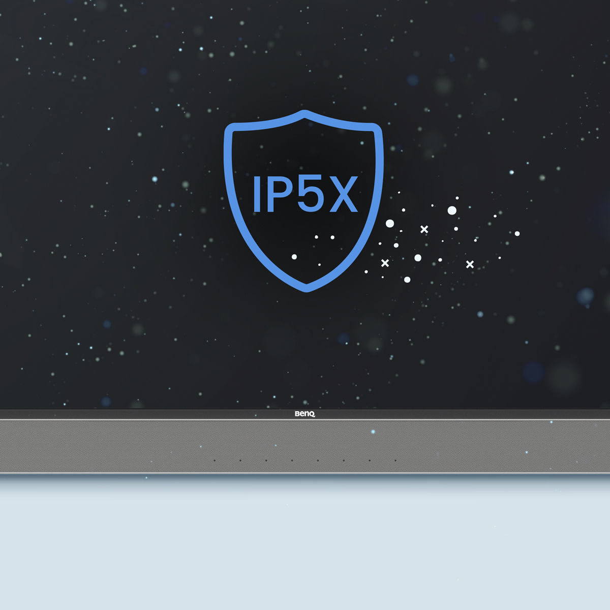 IP5X dust protection logo on BenQ Board