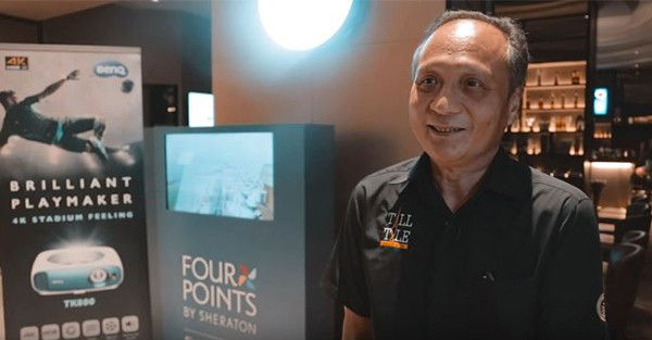 The manager of Four Points by Sheraton Singapore is sharing his amazing experience with BenQ TK800M 4K projector.
