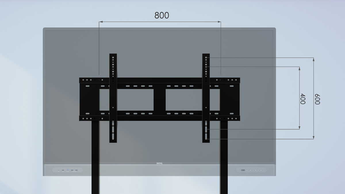 Mount of rolling stand that supports different sizes