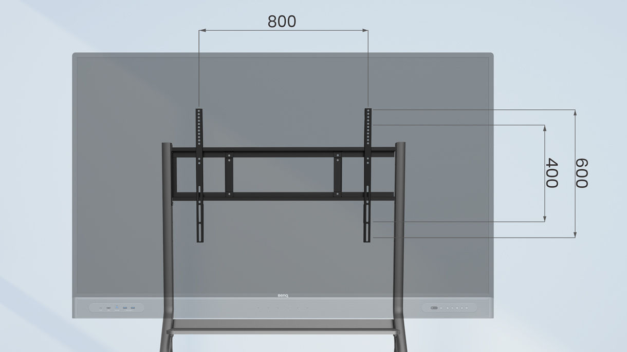 Mount of rolling stand that supports different sizes