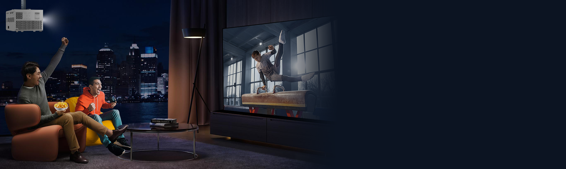 BenQ 4K HDR home projectors for sports watching provide you with a clear projection and big screen, which enable you to enjoy group fun with your family and friends.