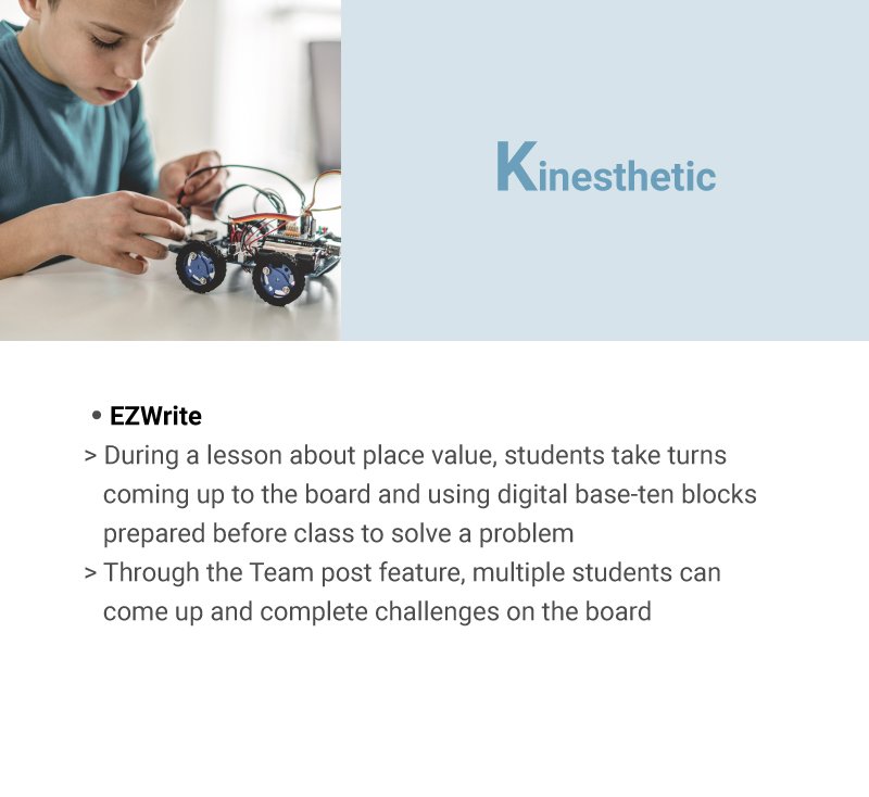 Engaging kinesthetic learners with BenQ interactive display