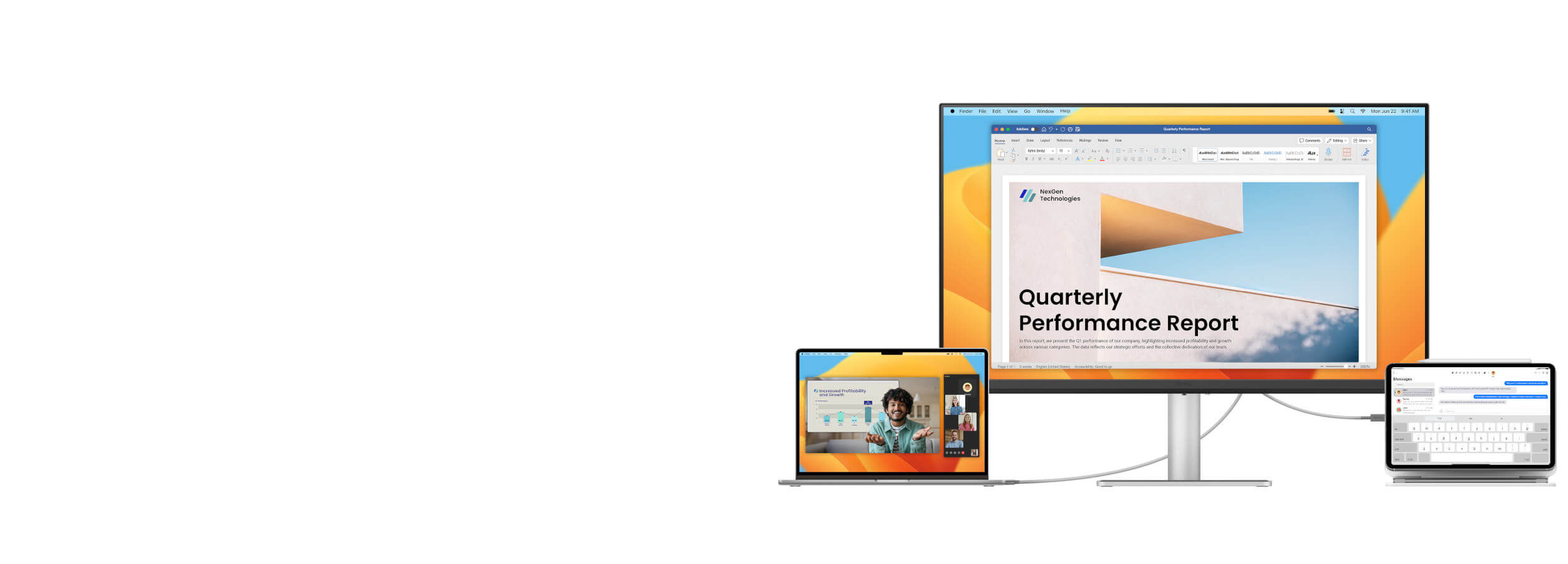Anschlussmöglichkeiten vom Monitor für Mac