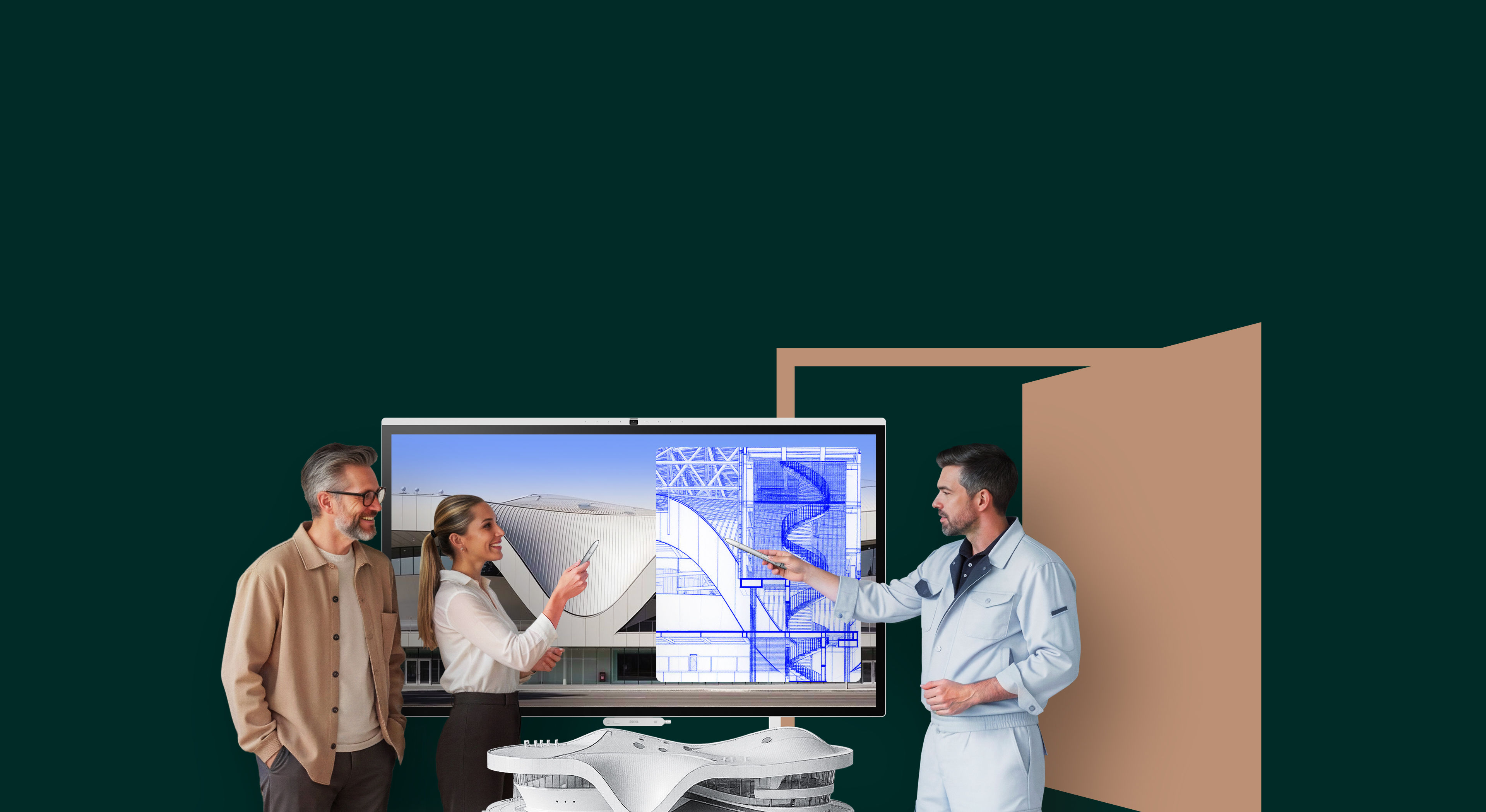 BenQ Workplace Solutions: no more outdated blueprints. Secure single sign-on for access to the latest project files at every site.