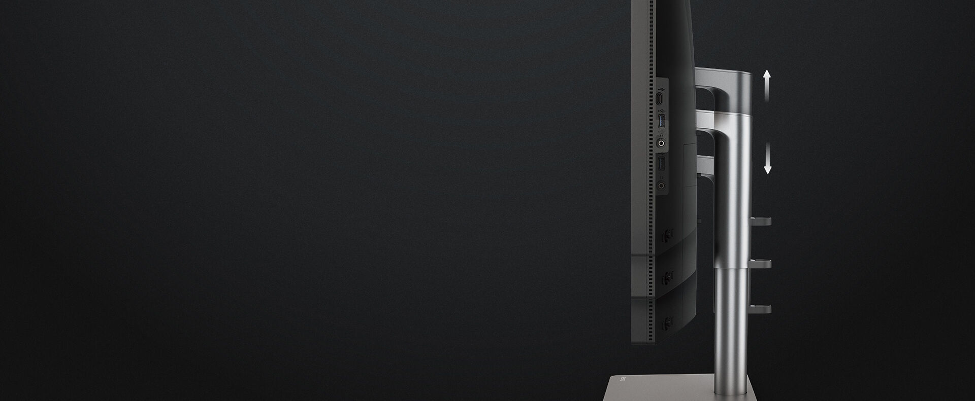 BenQ height adjustable monitors offer flexible height adjustment to bring wider swivel to the right eye level for better ergonomics 