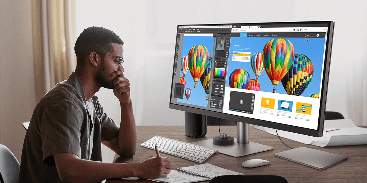 BenQ 4K monitor for macbook PD3220U ensures the colors of images be delivered accurately.