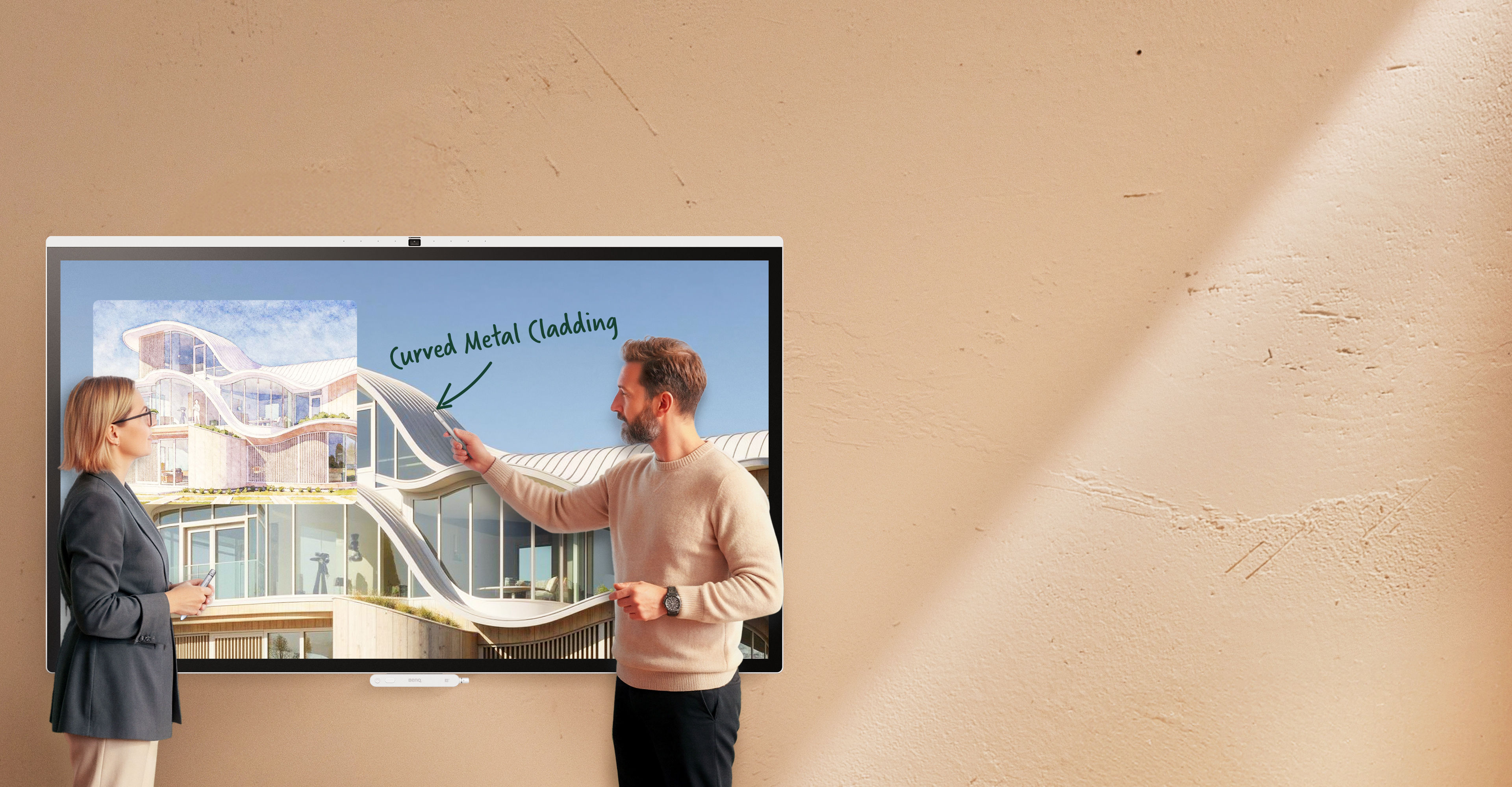 BenQ Interactive Display with AI tools and secure single sign on for project cloud access.