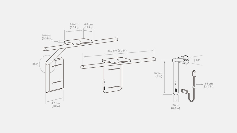 BenQ LaptopBar : une lampe de bureau pour PC portable