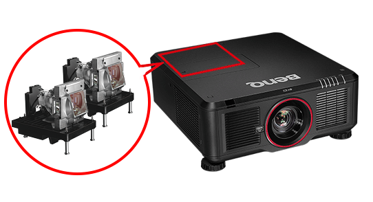 BenQ dual-lamp projector for uninterrupted presentation 