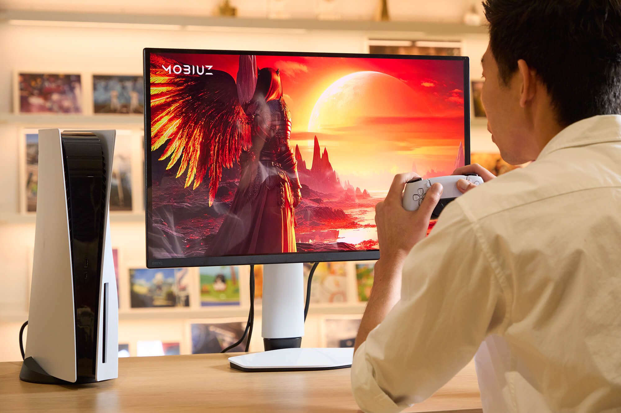 林廷穎以玩家身份實測 BenQ MOBIUZ EX271UZ 所展現的遊戲世界，體驗真實景深與沉浸氛圍。