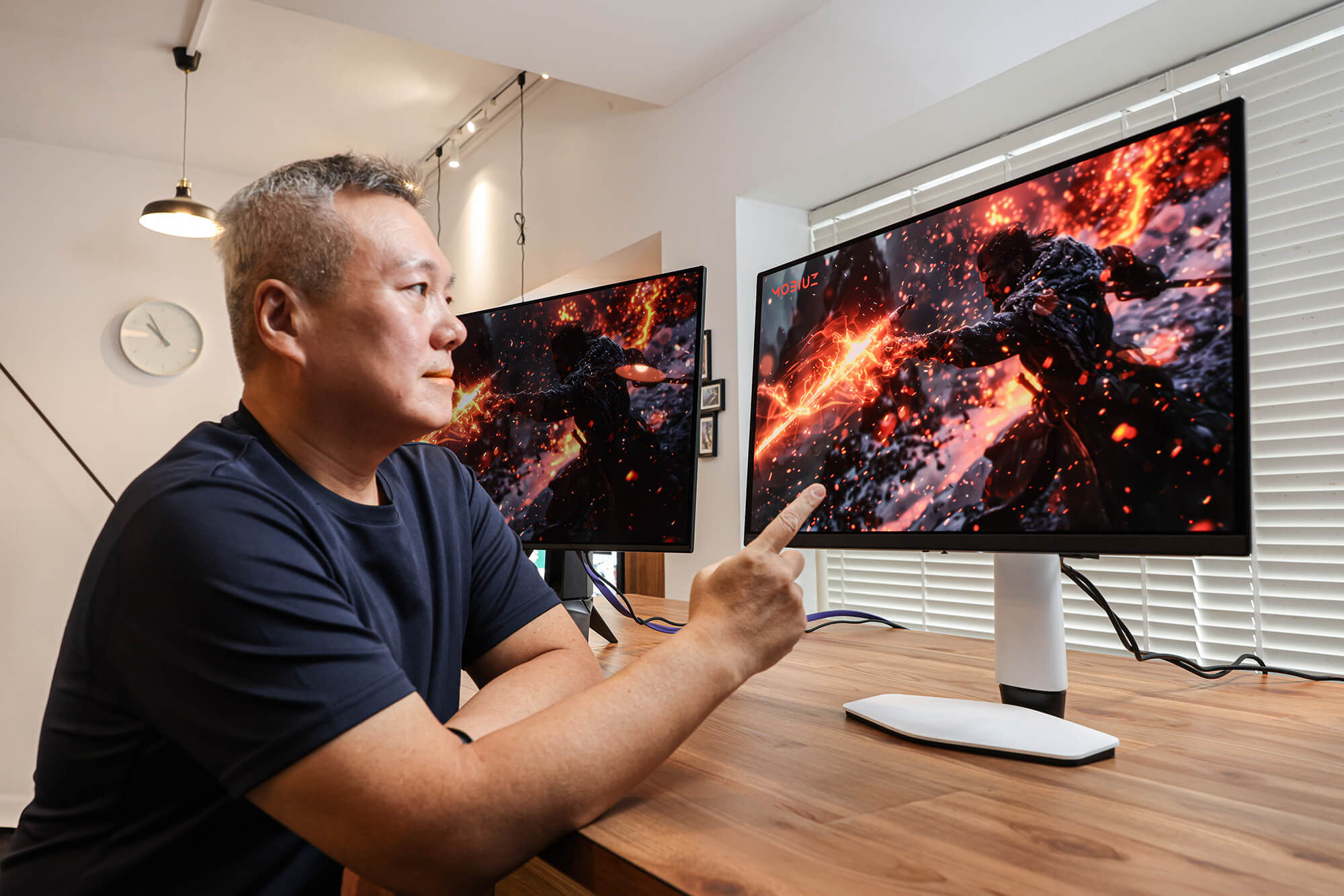 在高對比場景中，BenQ EX271UZ 讓暗部保有細節、亮部不過曝，呈現創作者想傳遞的每個層次。