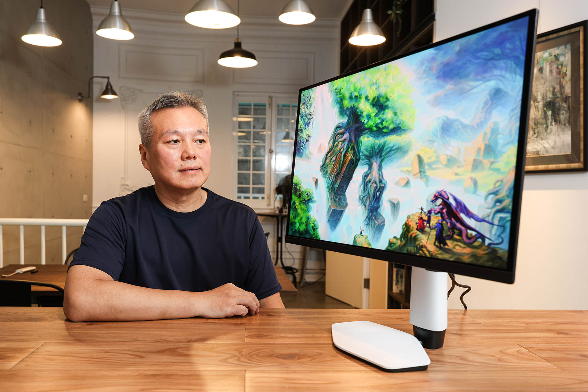 陳宏域以美術指導的眼光觀察BenQ MOBIUZ EX271UZ所呈現的色彩與層次。