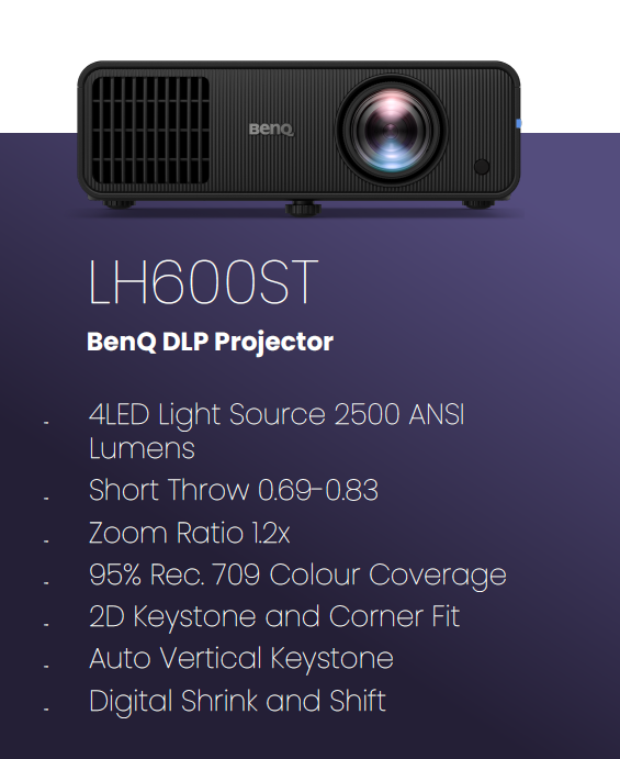 BenQ DLP LH600ST projector key features