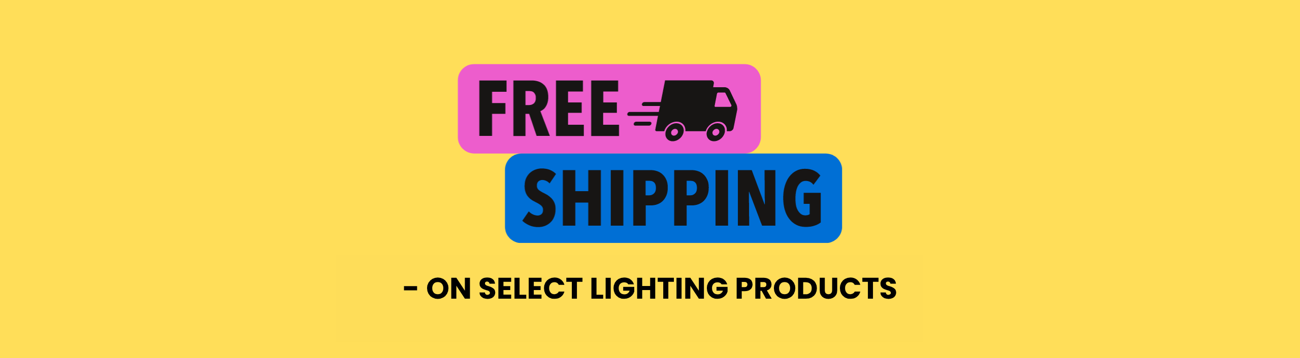 free shipping on lighting products