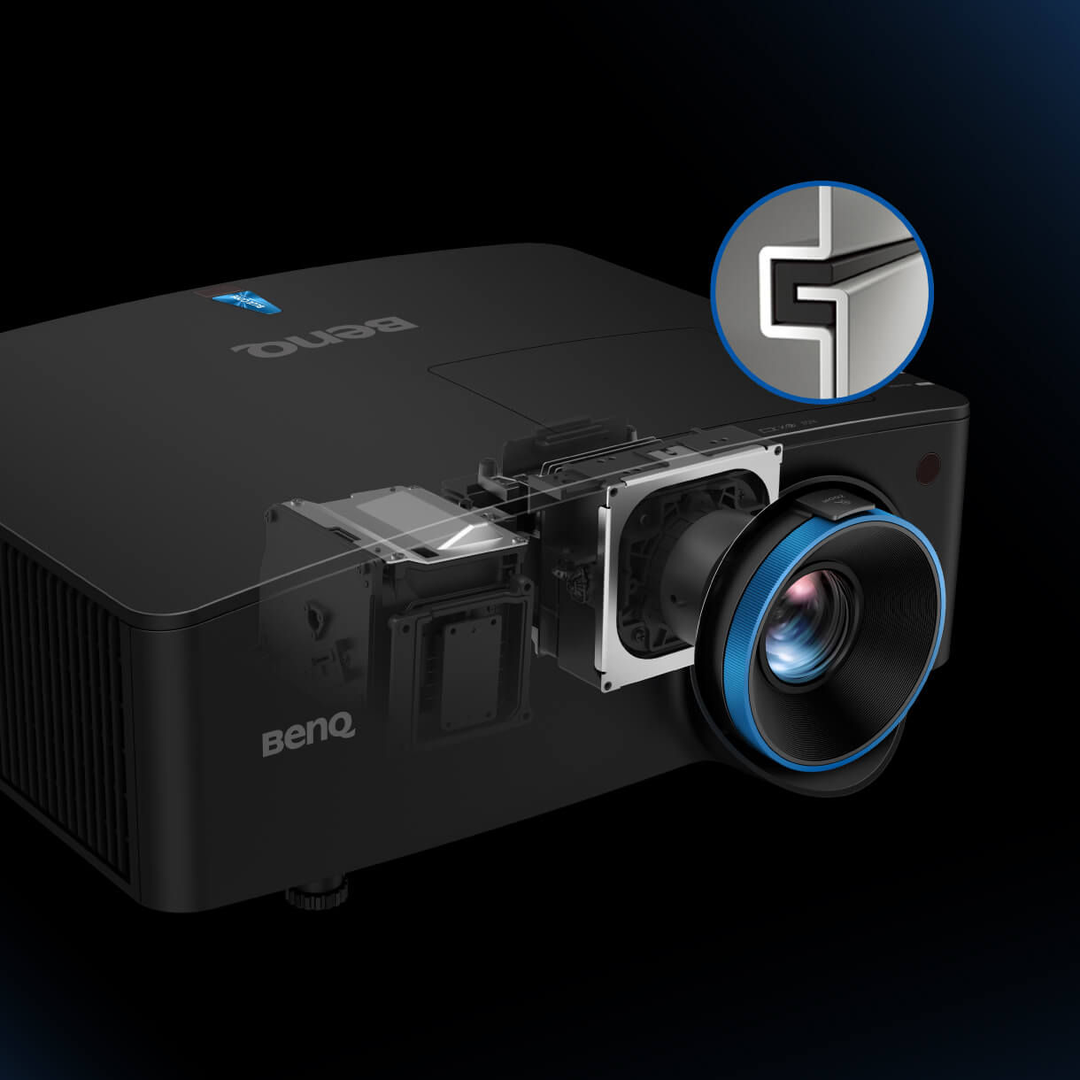 Sealed BenQ LK936ST laser projector with IP5X dustproof engine for golf rooms