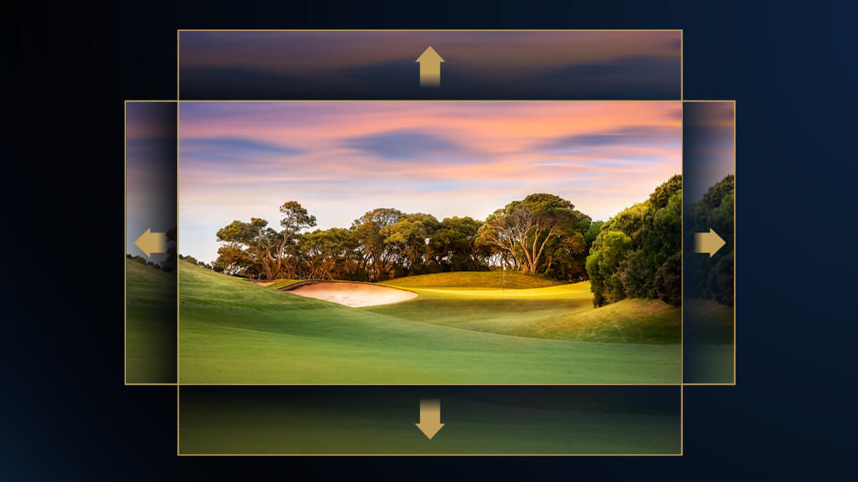 BenQ LK936ST vertical horizontal lens shift maintaining sharp golf sim image