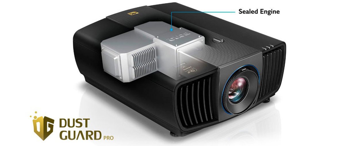 BenQ LK990 4K BlueCore Laser Projector with dustguard keeps dust away and prolongs projector lifespan.