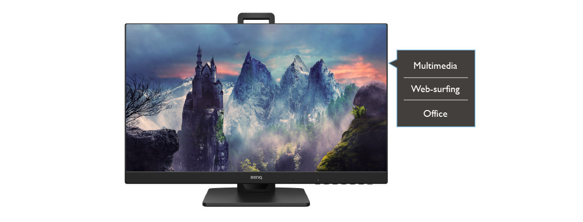 BenQ Low Blue Light Plus má 3 nastavení: Multimédia, Surfování na webu a Kancelář.