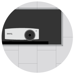 BenQ LU935 Projector Tabletop placed