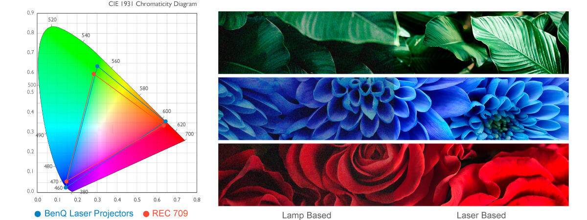 BenQ LU9800 Large Venue Projector with Dual Color Wheels Produce 95% Rec.709 Color Coverage for Optimal Color Performance