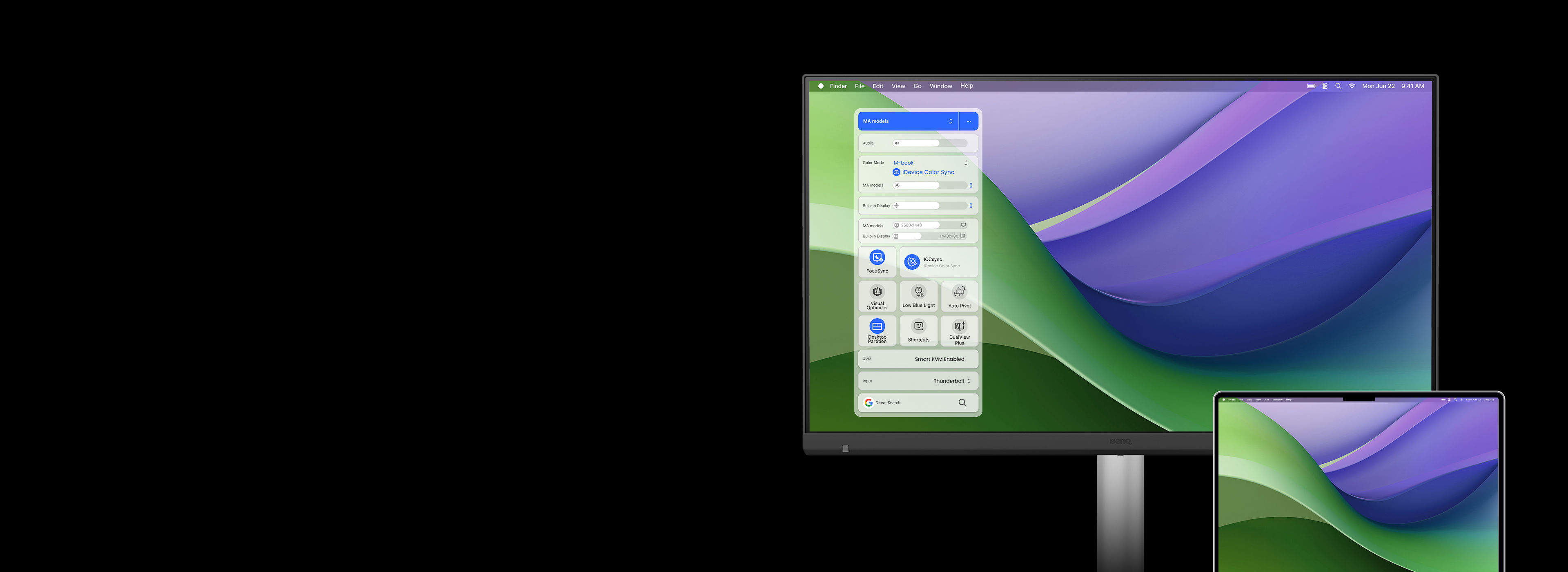 Experience Mac-like simplified settings with BenQ Display Pilot 2 software