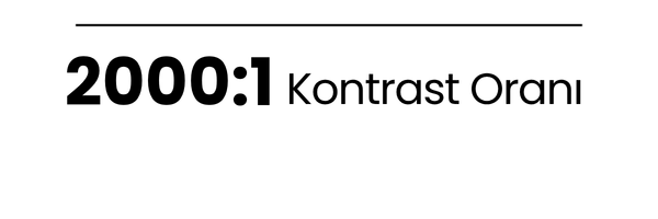 2000:1 Contrast Ratio
