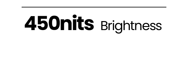 450nits Brightness