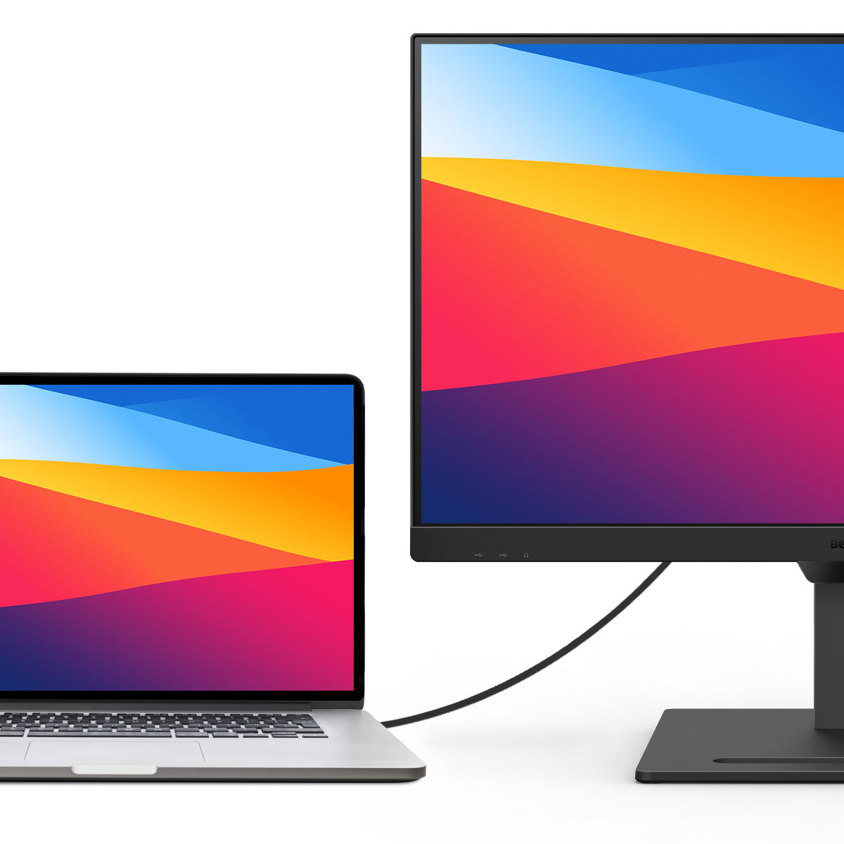 BenQ GW3290QT M-Book Mode minimizes the visual differences between the monitor and the connected MacBook series product.