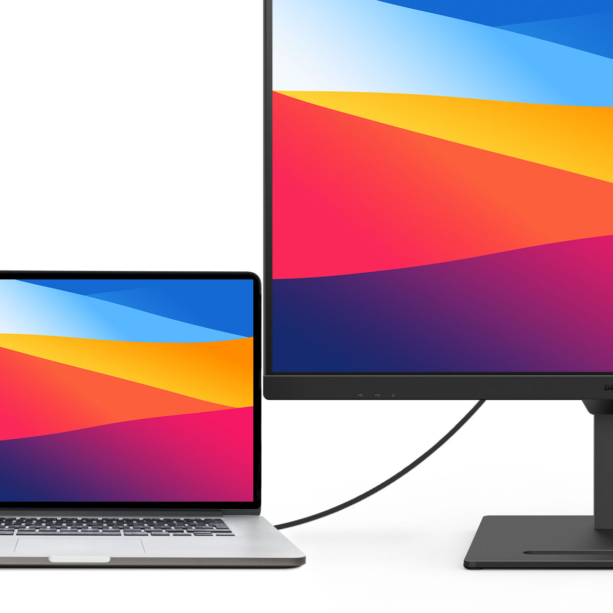 BenQ GW2790QT M-Book Mode minimizes the visual differences between the monitor and the connected MacBook series product.