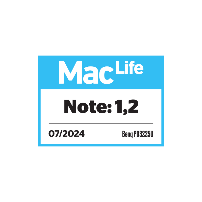 Testsiegel von Maclife für den BenQ Monitor PD3225U