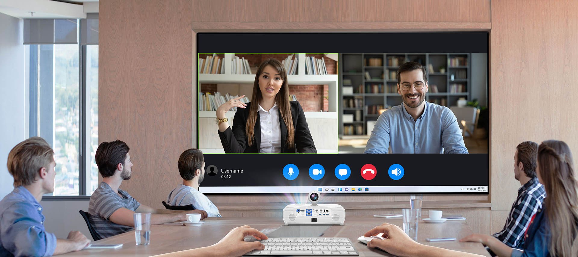 Cloud workers can streamline meetings with EH620 windows projector