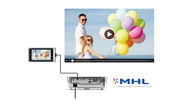 color blanco y gris Proyector DLP 3D FullHD 1080p 2200 Lumens, 2x HDMI, MHL, desplazamiento vertical de lente BenQ W1070+ 