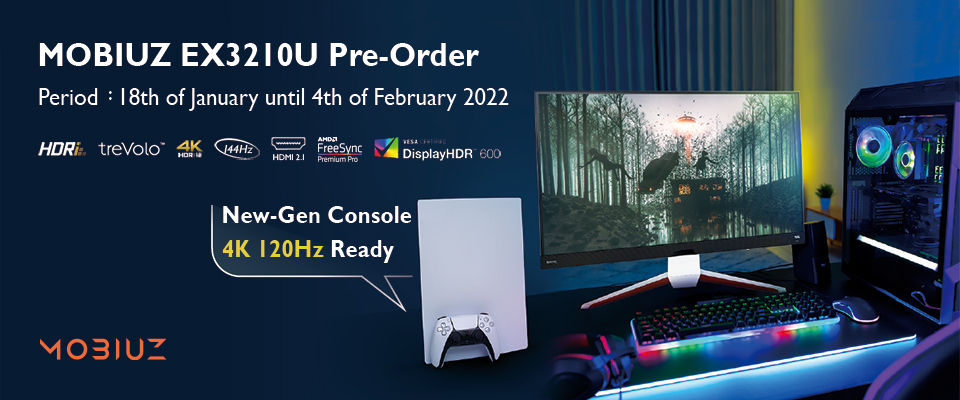 BenQ unveils MOBIUZ EX3210U 4K 144Hz gaming monitor | BenQ Europe